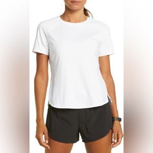 Zella White Performance Mesh Short Sleeve Top Size Small NWT